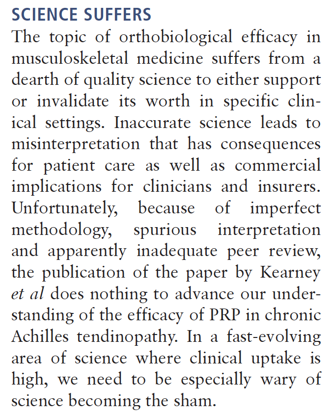 #PRP use in sport and exercise medicine: be wary of science becoming the sham 💉⚕️

An editorial by <a href="/jonpatricios/">Jon Patricios</a> <a href="/DrKimHarmon/">Kimberly Harmon </a> <a href="/DreznerJon/">Jon Drezner</a> - key reading for those with an interest in #regenerativemedicine 

bjsm.bmj.com/content/56/2/6…