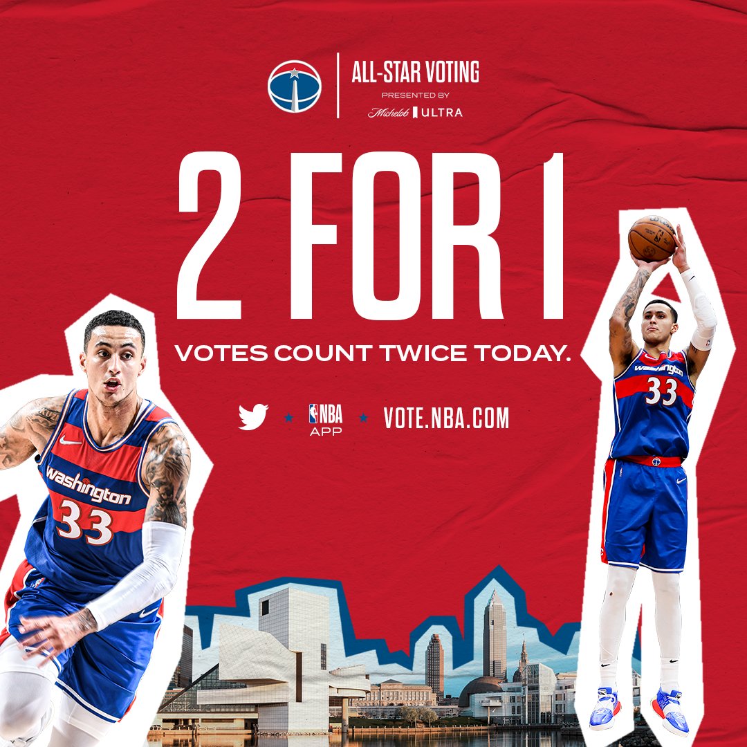 WashWizards's tweet photo. RT once and it counts twice!

Vote @kylekuzma ⭐️

#NBAAllStar | @MichelobULTRA https://t.co/MQjvbn3i80