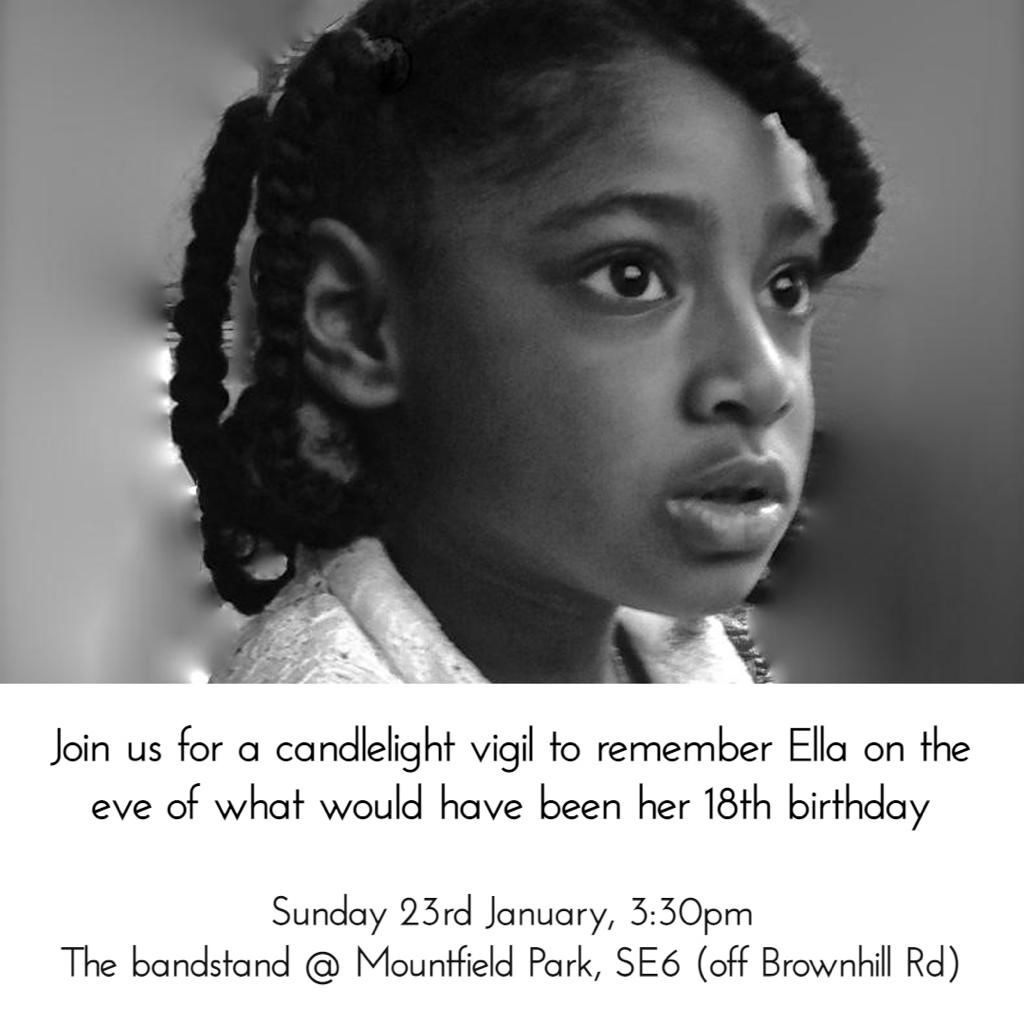 To mark what would've been Ella's 18th birthday, please bring a tea light to Mountsfield Park this Sunday.
<a href="/EllaRobertaFdn/">Dr. Rosamund Adoo-KD CBE FBSA</a> is raising funds for a permanent memorial for the 10th anniversary of her passing in 2023: gofund.me/6543f584 #Ella18 #VigilforElla #lightacandleforElla