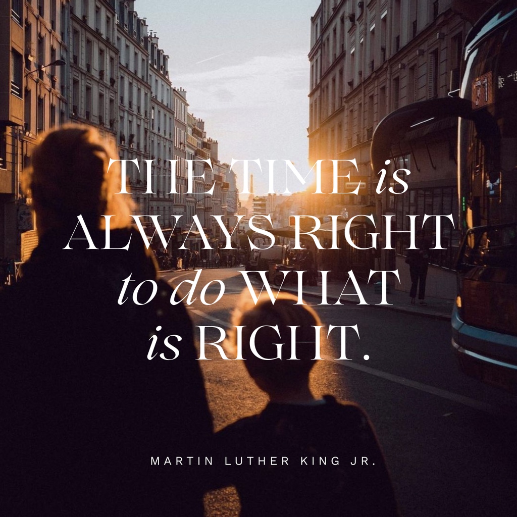 “The time is always right to do what is right” - Martin Luther King Jr. ⁠
⁠
📸: @l.r.e