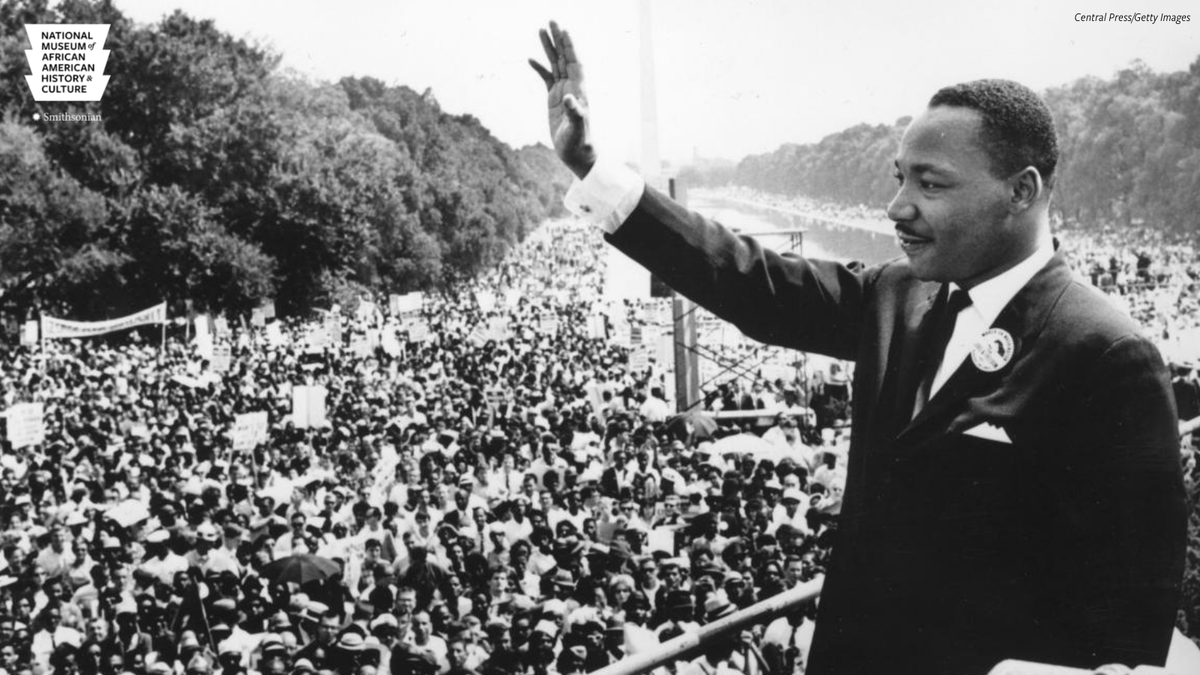 NMAAHC's tweet image. #DYK Dr. Martin Luther King Jr’s famous “I Have a Dream” speech was partially improvised &amp;amp; the iconic phrase was left out of the original draft? While delivering his address to the nation, King was encouraged by Mahalia Jackson to “tell them about the dream, Martin.” #MLKDay