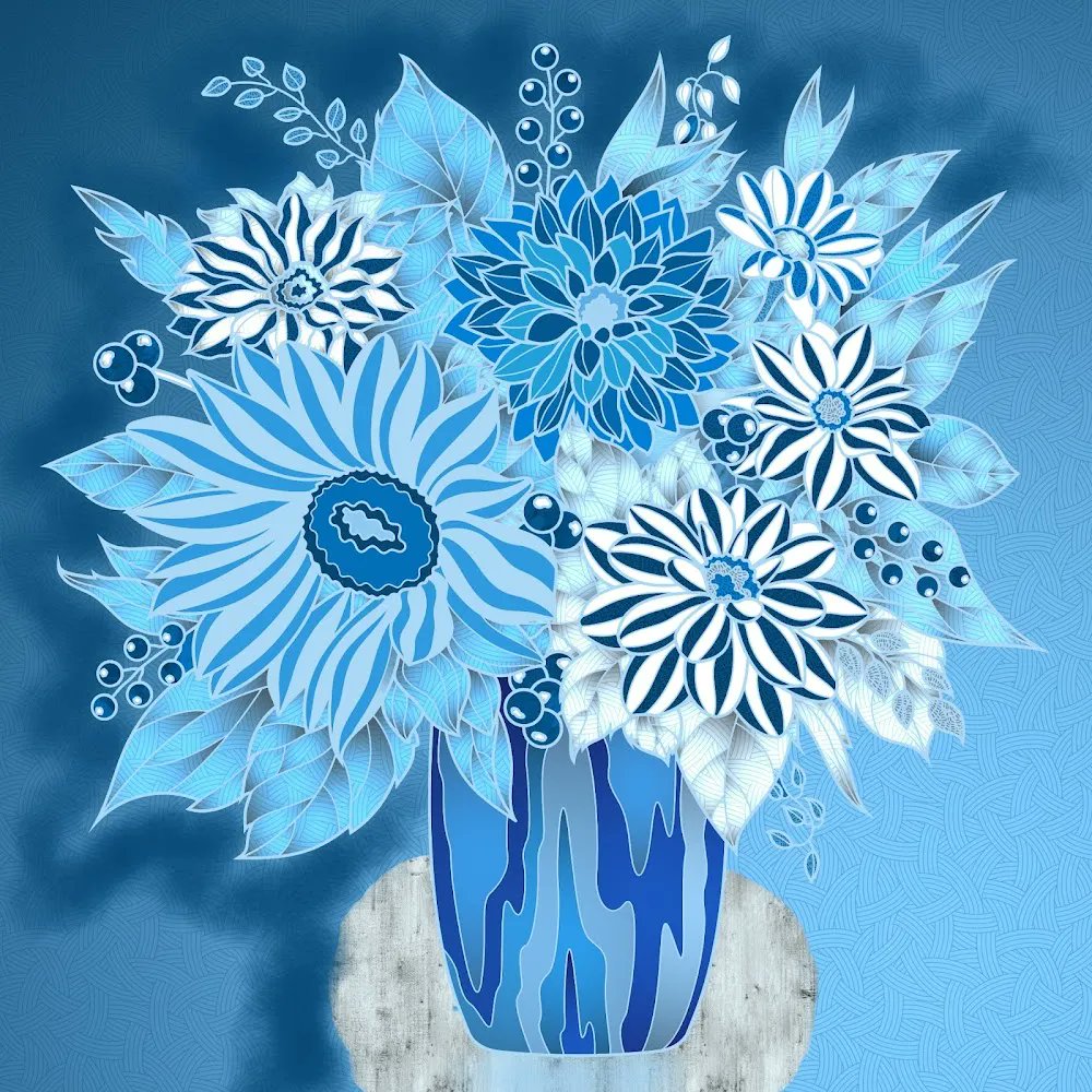 pigment_app's tweet photo. Repost from ptbulla in the Pigment Gallery
-
Monochrome Monday.Pigment Daily in Summer Essence blues, with lots of varying textures. 
-
Are you joining us today for #MonochromeMonday? Comment below!👇
-
#monochromemonday #onecolorart #onecolour #onecolor #digitalart https://t.co/tiruSaSyEk