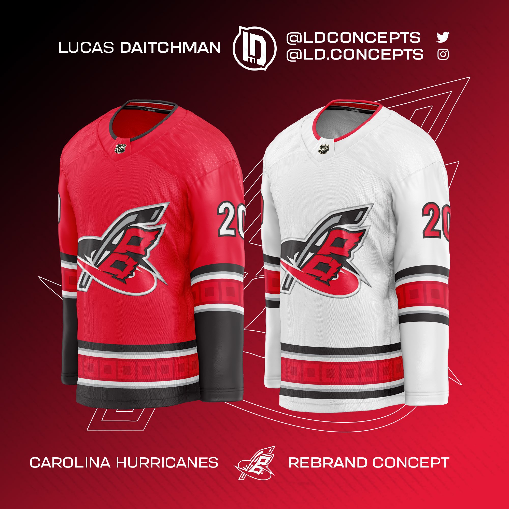 Lucas Daitchman on X: Here's a pair of jersey ideas for the 2023 # NHLAllStar tournament in South Florida. The wacky stripes play off the  event logo unveiled last month and keep things