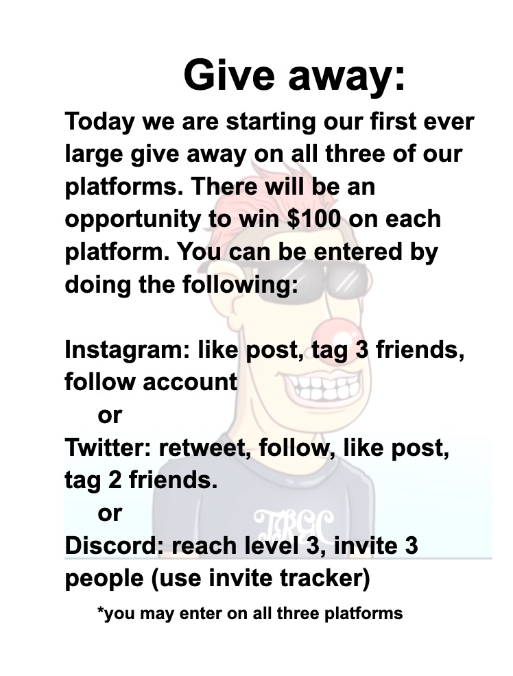 regular_club's tweet photo. BIG GIVE AWAY ALERT!!! 
Discord: https://t.co/MzVw02Cs97
Instagram: the_regular_guys_club 
#NFT #GiveAway #Cash #NFTProject https://t.co/j3kqsRe2mN
