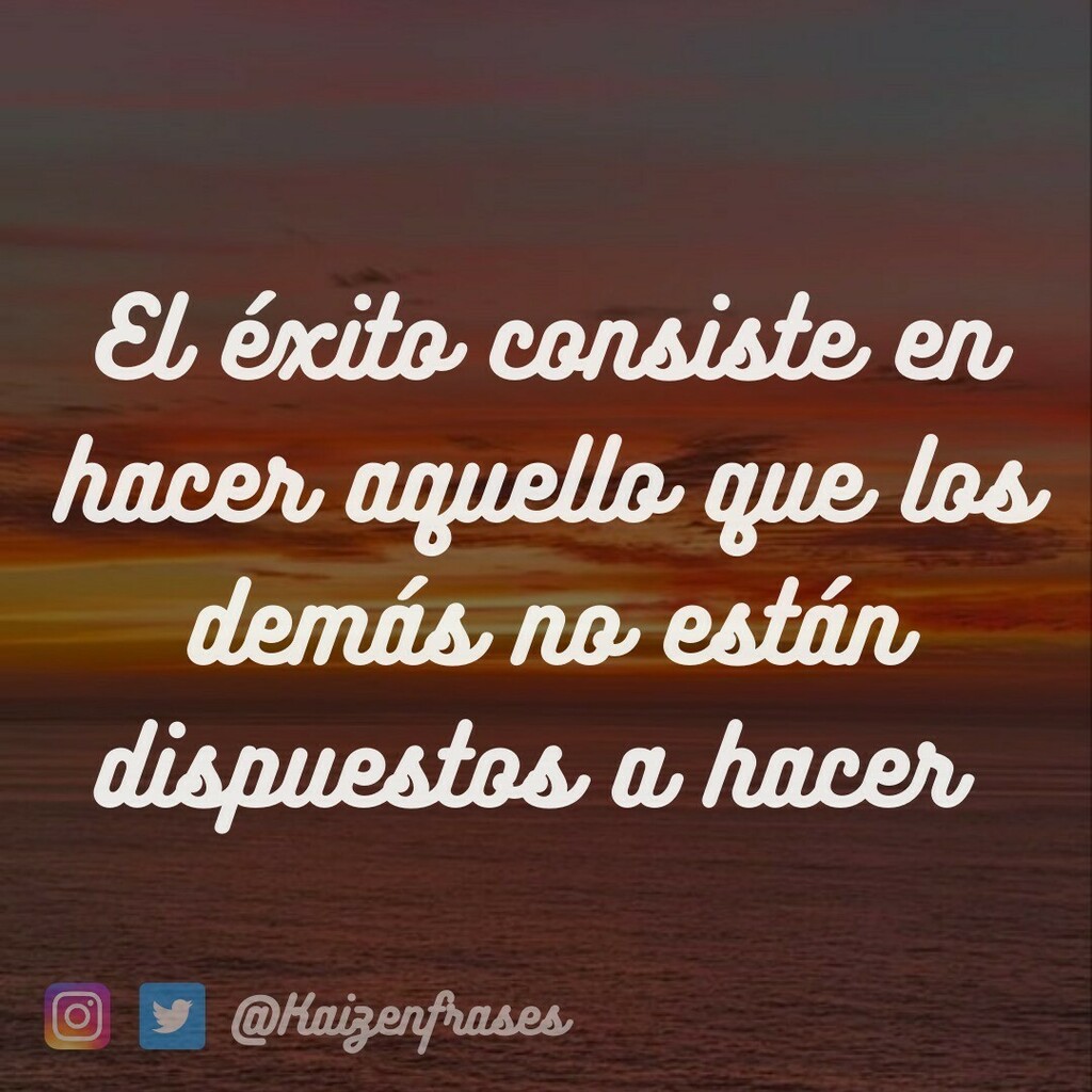El éxito consiste en hacer aquello que los demás no están dispuestos a hacer .
#motivacion #superacion #exito #accion #mentalidad #minset #desarrollopersonal #kaizen