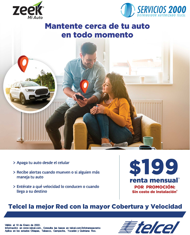 telcelS2000's tweet photo. Adquiere tu #ZeekMiAuto, cuentas con la tranquilidad de saber en dónde se encuentra tu auto e incluso puedes apagar el motor en caso de emergencia o robo! 🚗
✅ Sin costo de instalación hasta el 19 de enero 🤩
¡Visítanos en nuestras sucursales y no dejes pasar esta promoción! 📍 https://t.co/vZavLyJoFL