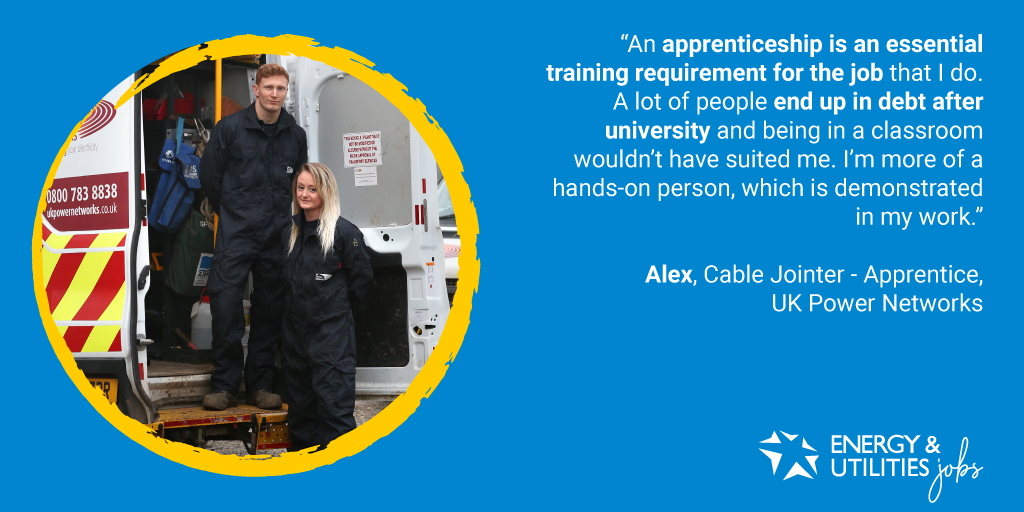 EandUJobs's tweet image. Alex was the only female in the group when gaining her Trailblazer Apprenticeship Standard. She reveals why an apprenticeship is the route for her, and how she sees her career progressing. #Appswithus #NAW2022

Find out more ➡️ energyutilitiesjobs.co.uk/stories/alex-c…