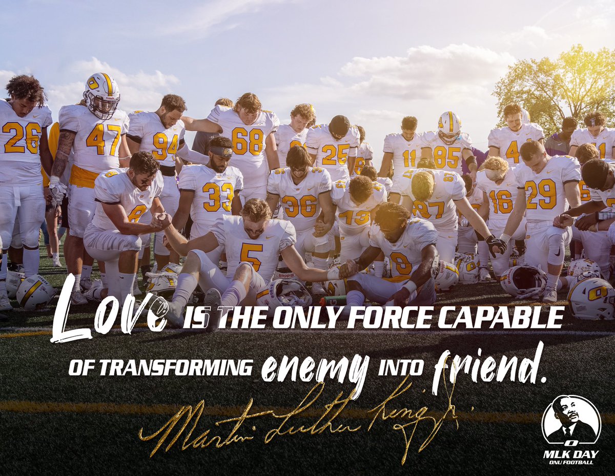 ONAZFootball's tweet photo. Today we honor the lasting impact of Dr. Martin Luther King Jr #FAMiLY https://t.co/LQvmrYtayR