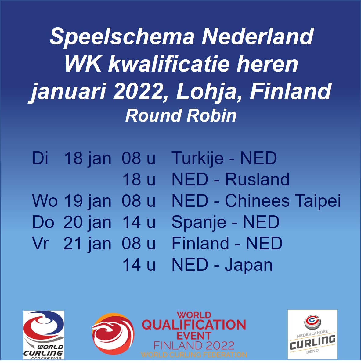 Curlingbond's tweet image. ...de heren veel plezier, gezondheid en goede stenen!
❄✈🇳🇱
#curling #curlen #wqe2022 #Lohja #Finland #curlingtoernooi #CurlingNederland @TeamNLtweets #wkkt2022 #kwalificatietoernooi