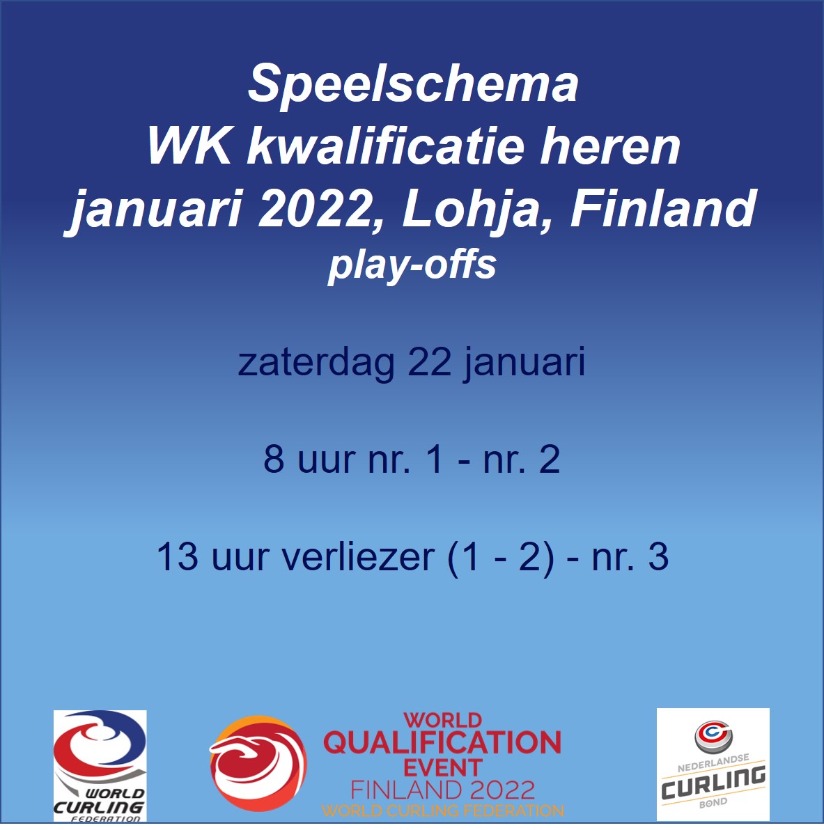 Curlingbond's tweet image. ...de heren veel plezier, gezondheid en goede stenen!
❄✈🇳🇱
#curling #curlen #wqe2022 #Lohja #Finland #curlingtoernooi #CurlingNederland @TeamNLtweets #wkkt2022 #kwalificatietoernooi