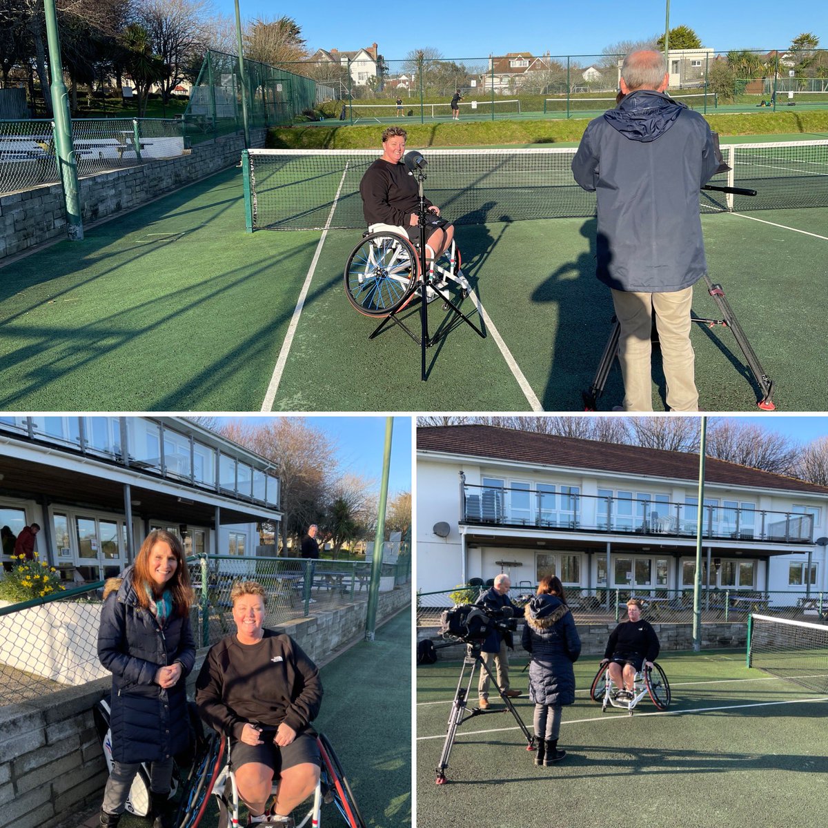 Some hard work done again on court today 👍 and a good few hours spent filming with ITV talking about my work and wheelchair tennis 
<a href="/JacquieBirditv/">Jacquie Bird</a> 
<a href="/itvwestcountry/">ITV News West Country</a> 
<a href="/WeAreInvictus/">Invictus Games Foundation 💛🖤</a> 
@HofficialD 
<a href="/AceNewquay/">Heron & Ace Tennis</a> 
<a href="/WChairTennisGB/">Wheelchair Tennis (LTA)</a> 
<a href="/tenniswales/">Tennis Wales</a> 
<a href="/alders93/">Steven Graves</a> 
Thanks for your support guys