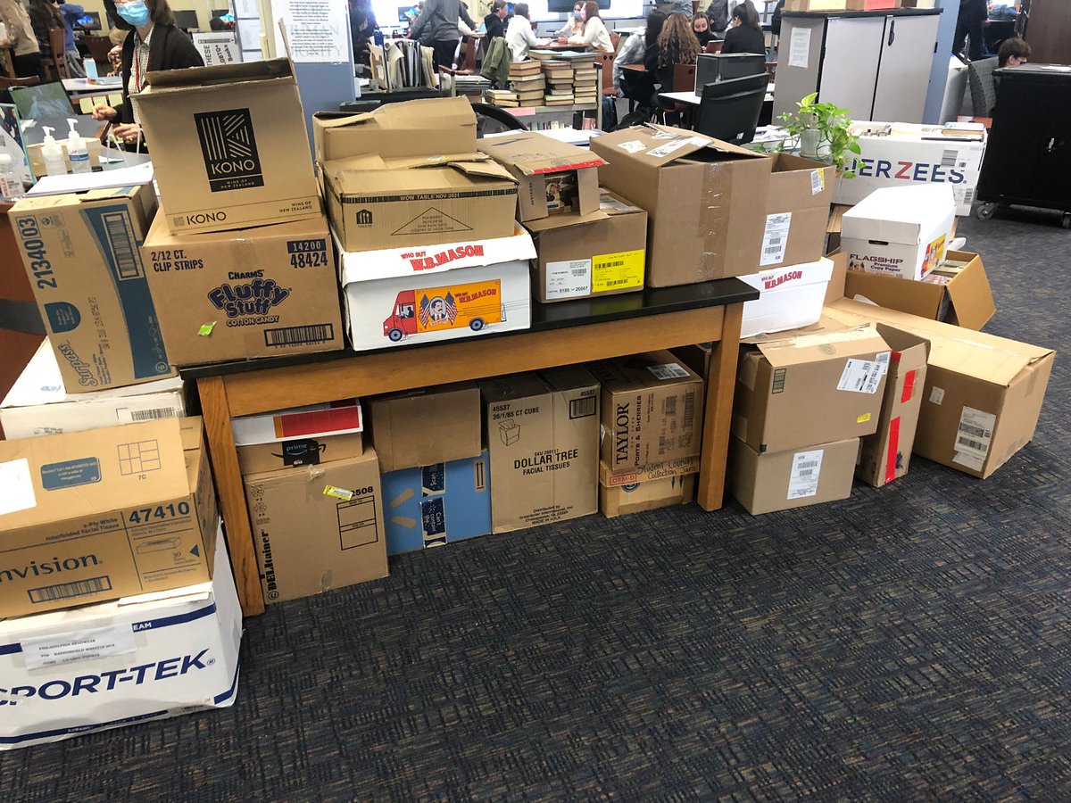 Thank you to all of our <a href="/StandWithCamden/">Stand With Camden 📚</a> volunteers and <a href="/smartfoulk/">Julia Smart</a> for answering the call to serve on #MLKDay2022 . We organized a large book donation by genre from <a href="/hmhs_library/">HMHS Library</a> to be distributed by the Camden County Pop Up Library! <a href="/camdencountynj/">Camden County</a> <a href="/HaddonfieldHS/">HMHS</a> <a href="/msdickstein/">Kimberly Dickstein Hughes</a>