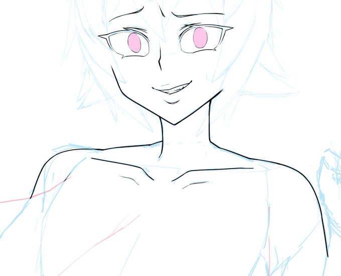 なかなか線画にいつ入るべきかが長くって( VωV ) 