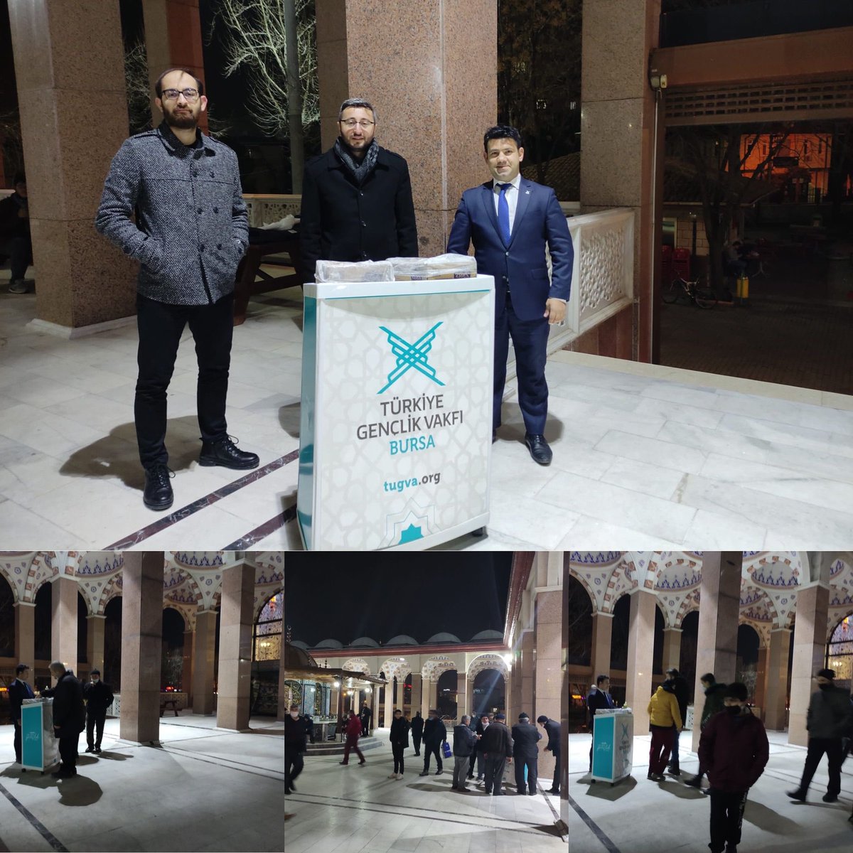 TÜGVA Nilüfer İlçe Temsilciliği olarak Mihraplı Camii yatsı Namazı çıkışında vatandaşlarımıza lokum ve kolonya ikramında bulunduk.