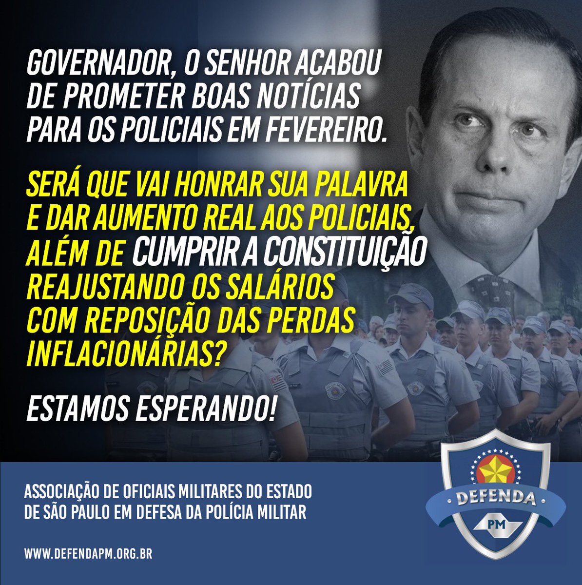 Vai, governador?