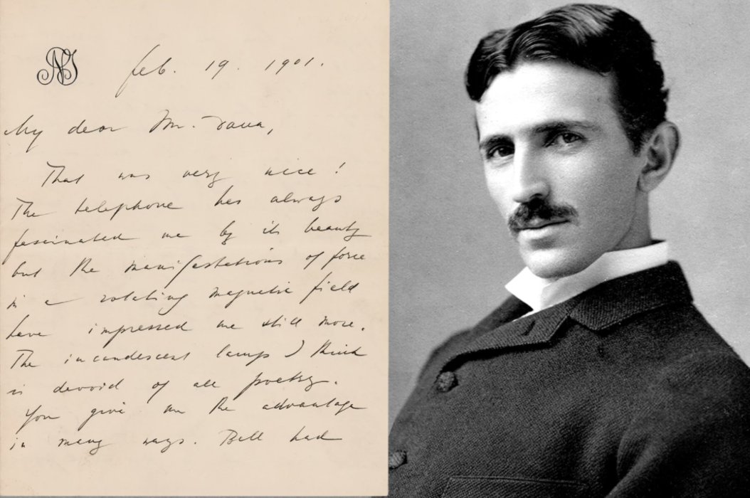 BusaccaGallery's tweet photo. Historical letter / 1 of the four-page letter autograph letter by Nikola Tesla that fetched $341,295 / Without documentation there would've been no historical value. The proof is required!

https://t.co/B92Qx0CZKt https://t.co/3BmKygbQFS