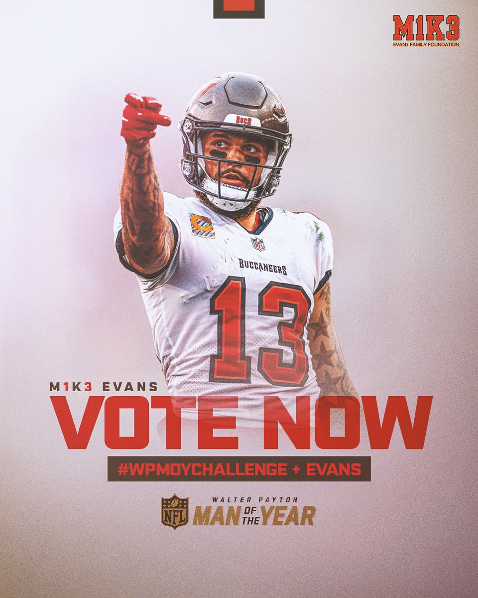 Mike Evans Family Foundation (@mikeevansfamil1) on Twitter photo Today is the last day to vote #WPMOYChallenge + <a href="/MikeEvans13_/">Mike Evans</a>!
1 RT = 1 Vote
#WPMOYChallenge + Evans
#WPMOYChallenge + Evans
#WPMOYChallenge + Evans Today is the last day to vote #WPMOYChallenge + <a href="/MikeEvans13_/">Mike Evans</a>!
1 RT = 1 Vote
#WPMOYChallenge + Evans
#WPMOYChallenge + Evans
#WPMOYChallenge + Evans