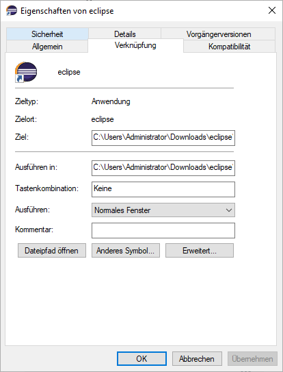 stekoester's tweet photo. @ennowulff @SAPdevs You can set start in property of the shortcut to the eclipse folder. https://t.co/ykvHyWBPv8
