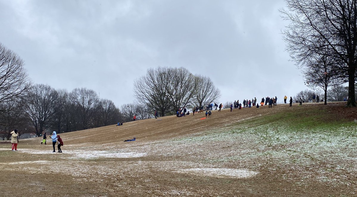 GAFollowers's tweet photo. They were really trying to sled at Piedmont Park yesterday with 1 inch of snow. 😭😭😭😭 https://t.co/j2PPCRgKpq