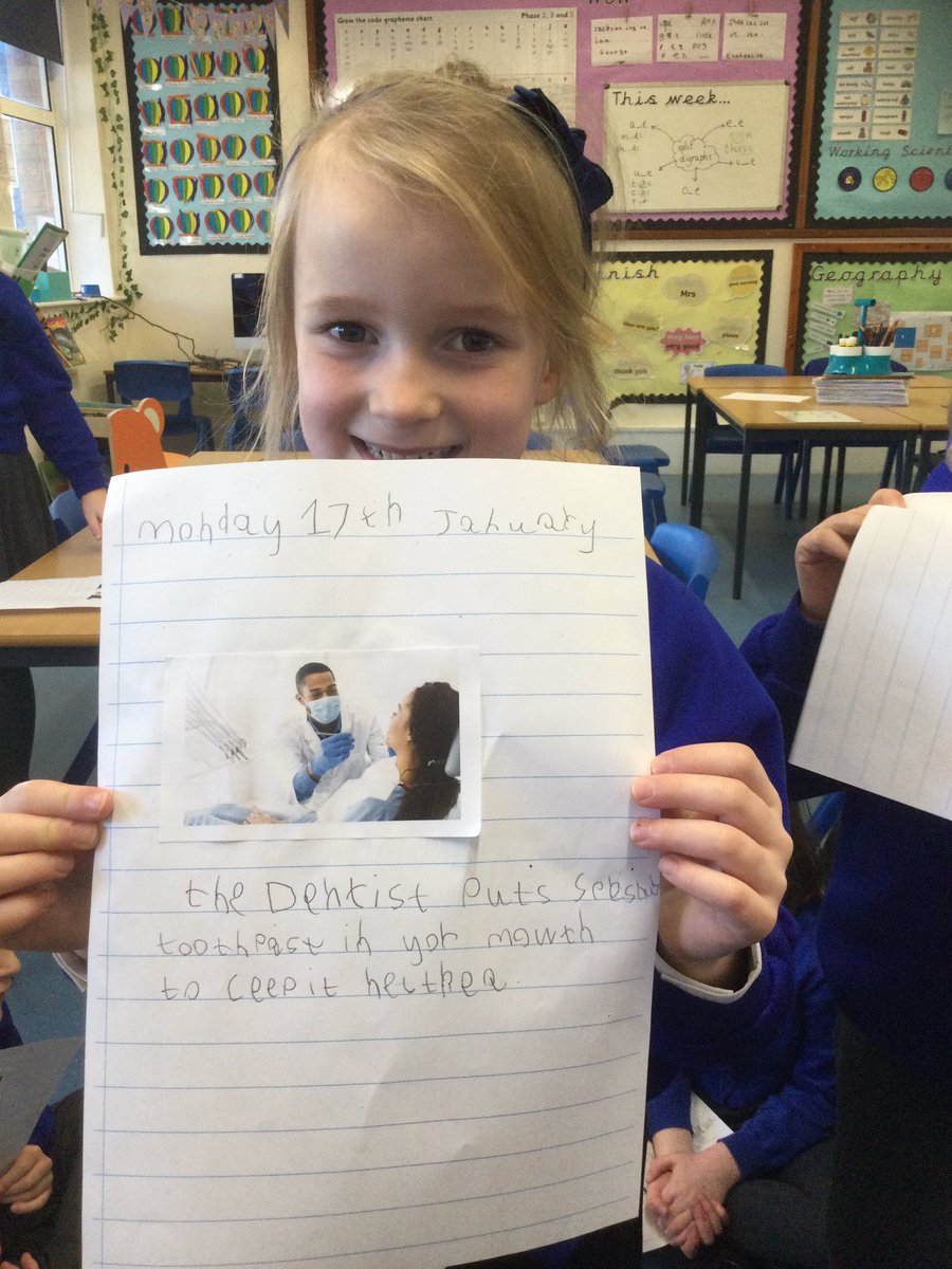 PenkethPrimary's tweet photo. In PSHE today, Year 1 were considering who helps to keep us healthy. We looked at different occupations and wrote about how they help us! https://t.co/5npXDt1Ksy