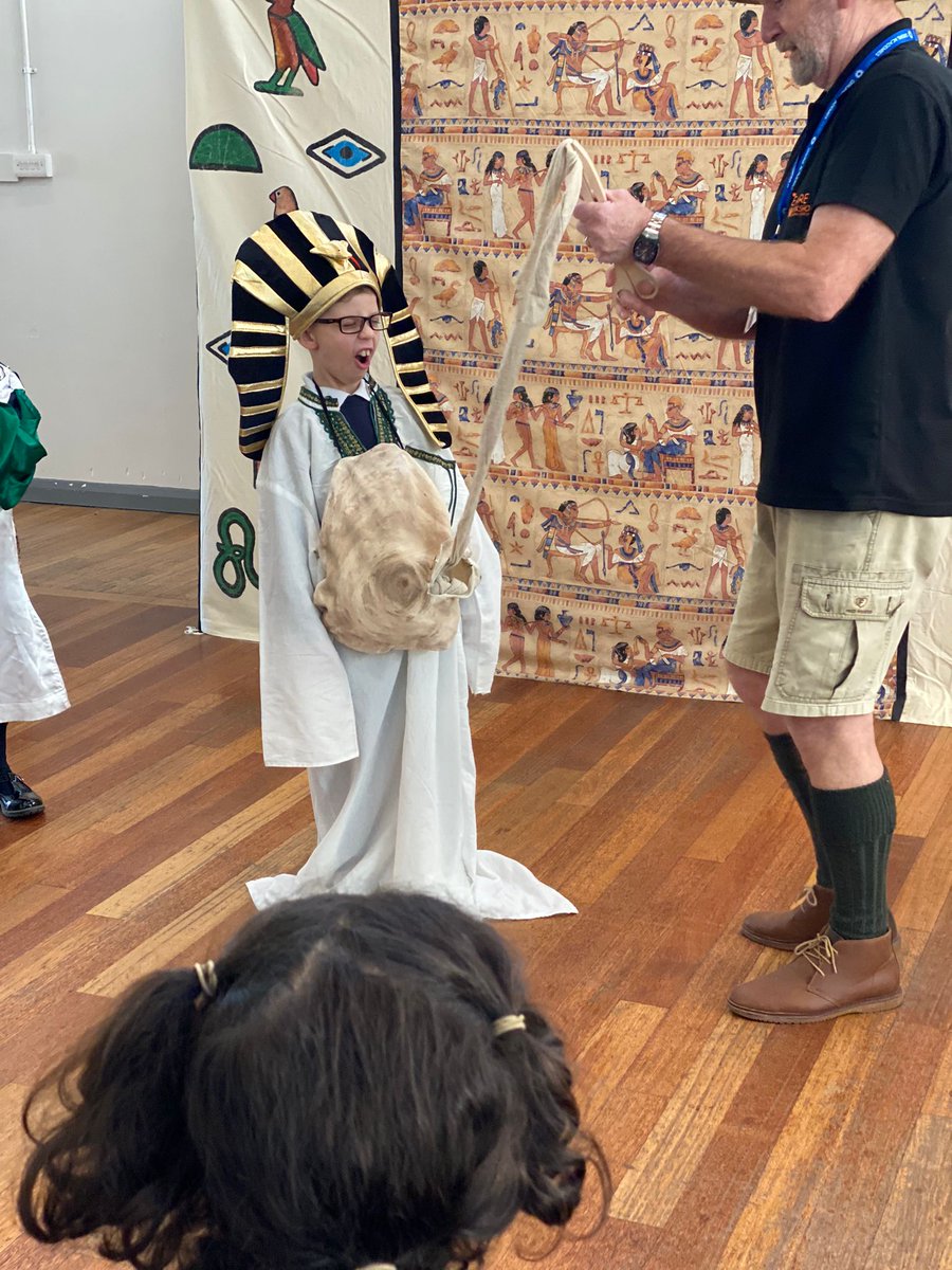 DMN_Y4's tweet photo. Today Y4 had an Egyptian explorer come to visit. We learned so much! @dixonsmnp https://t.co/058QcBiRZu