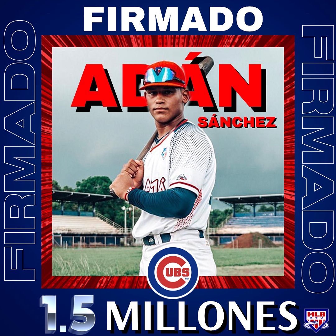 mlbptyoficial's tweet photo. Adán Sánchez firma con los Cubs por 1.5 millones de Dólares. https://t.co/efqzRrNgX9