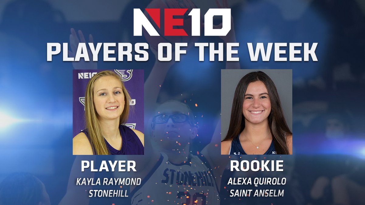 𝐖𝐎𝐌𝐄𝐍'𝐒 𝐁𝐀𝐒𝐊𝐄𝐓𝐁𝐀𝐋𝐋 𝐑𝐄𝐏𝐎𝐑𝐓 - 𝐖𝐄𝐄𝐊 𝟗

<a href="/GoStonehill/">Stonehill Athletics</a> Kayla Raymond averages a double-double in a 2-0 week for the Skyhawks, leading to her first NE10 Player of the Week award this season 🏀

🔗: bit.ly/3A7cI6C

#NE10EMBRACE #NCAAD2 #D2WBB