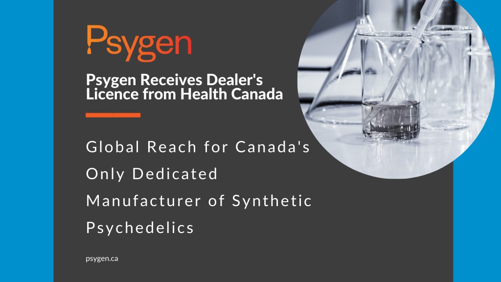 Psygen Receives Dealer's Licence from Health Canada
Read the full release here:
newsfilecorp.com/release/110481

#psygen #psychedelics #news