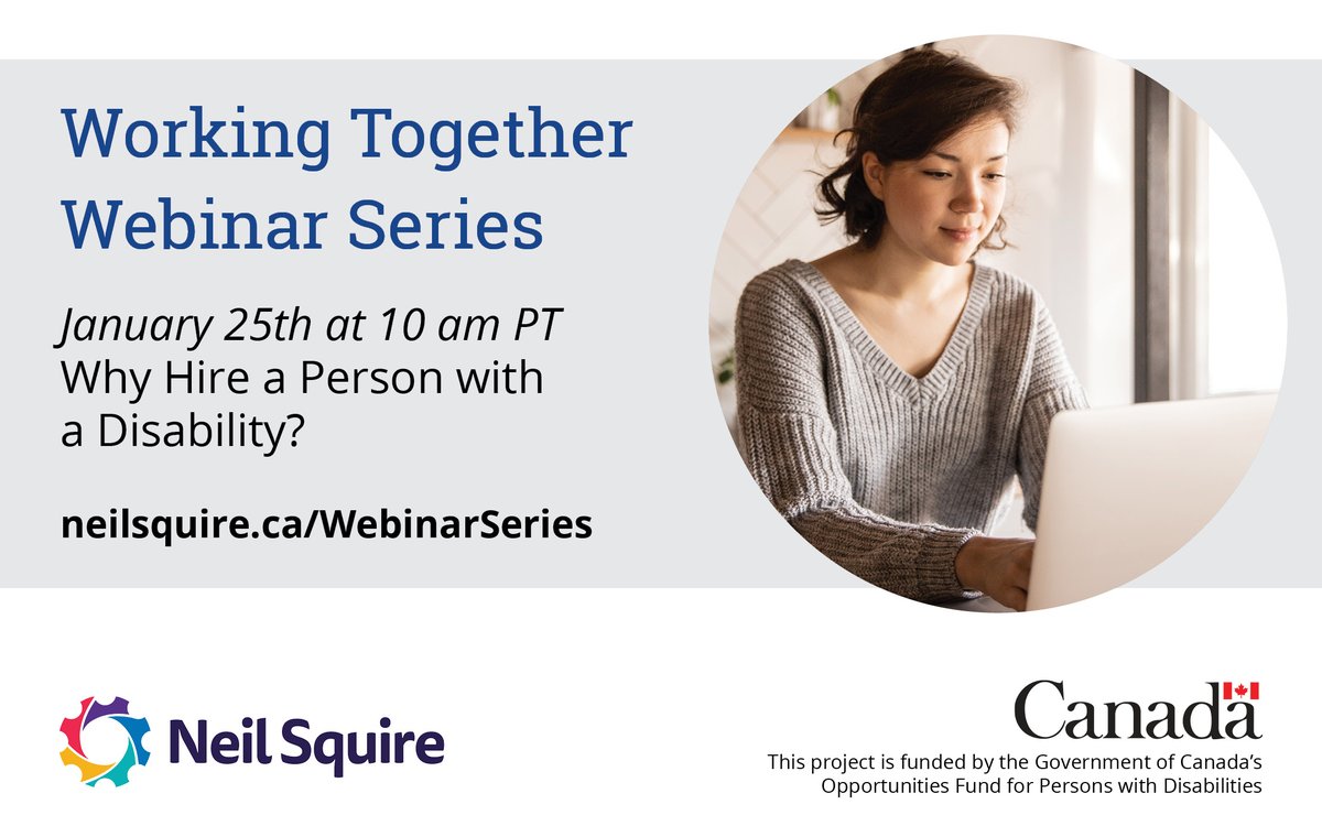 In our webinar, we'll answer common questions employers may have about hiring people with disabilities. We'll also share a story of someone with a disability who works at a high-stress job with great success.

Join us on January 25th at 10 am PT. Register: ow.ly/3ynQ50G4boQ