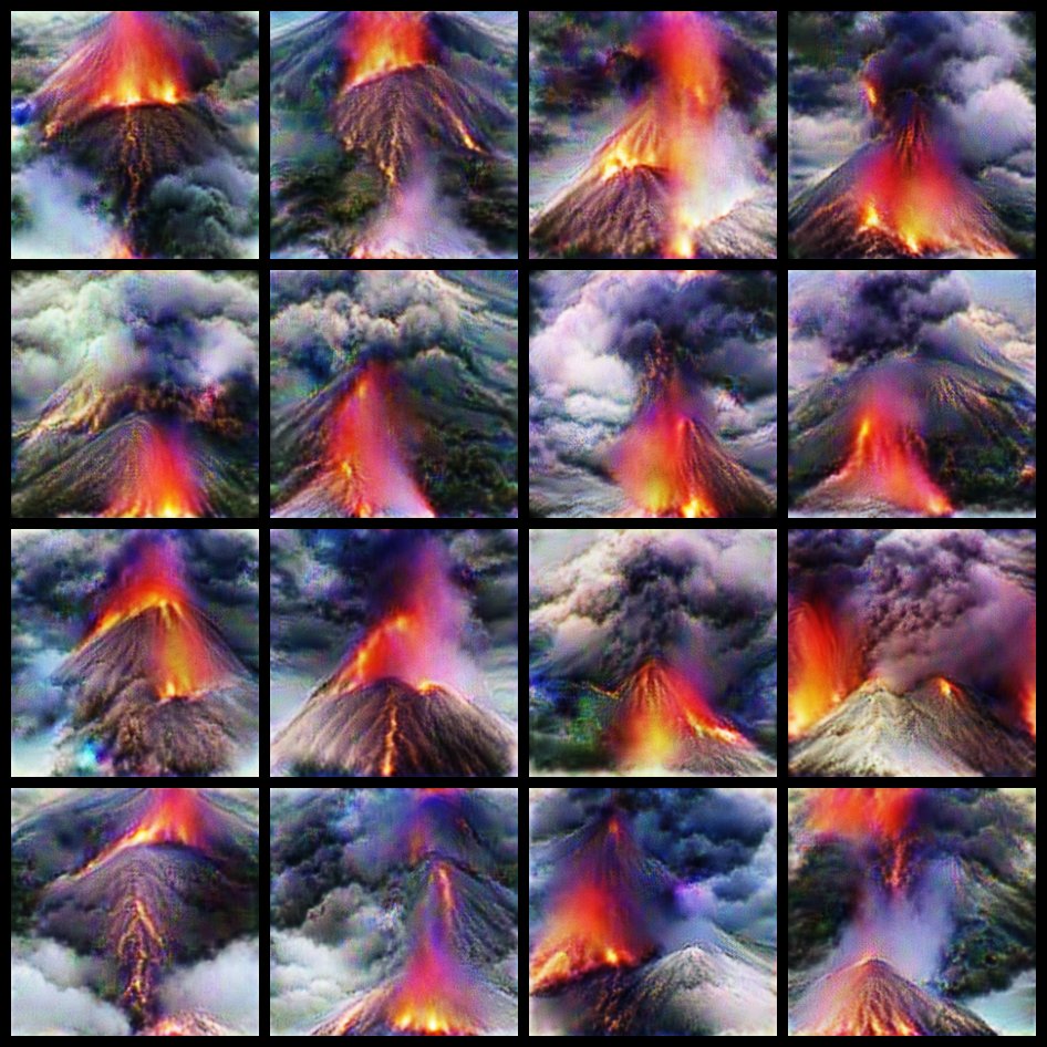I'm going to use this tweeter account to post feature visualizations of various ViT models.
The first one, ViT base patch32 trained on ImageNet1k.
Showing channel 980 (class "volcano").