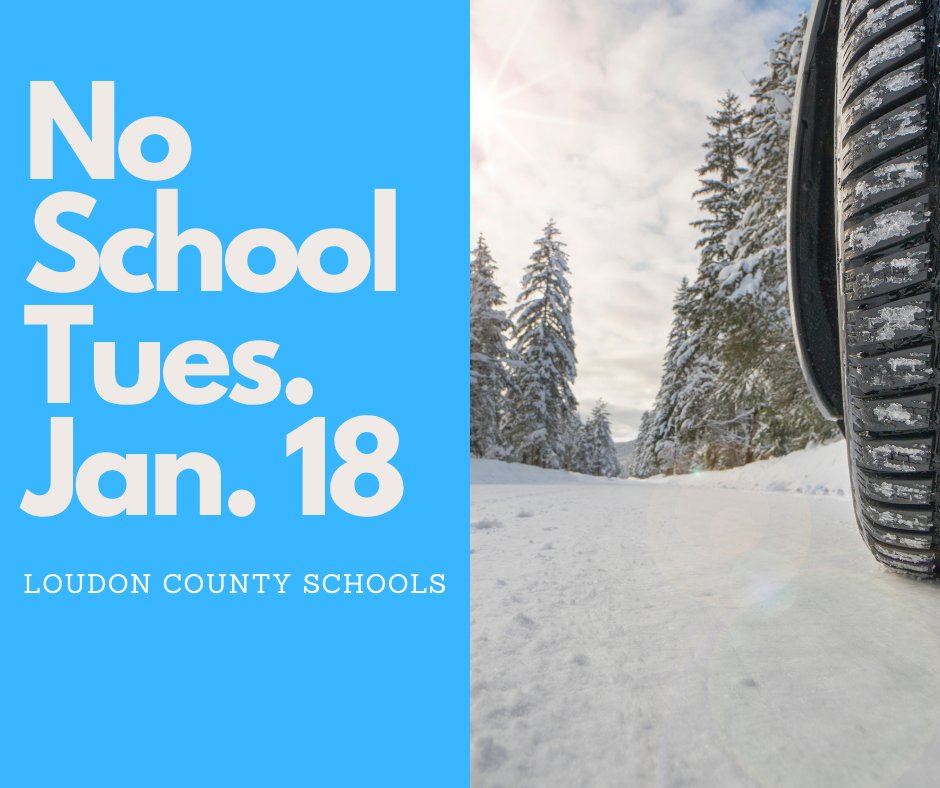Based on current conditions, Loudon County Schools will be closed tomorrow January 18, 2022.