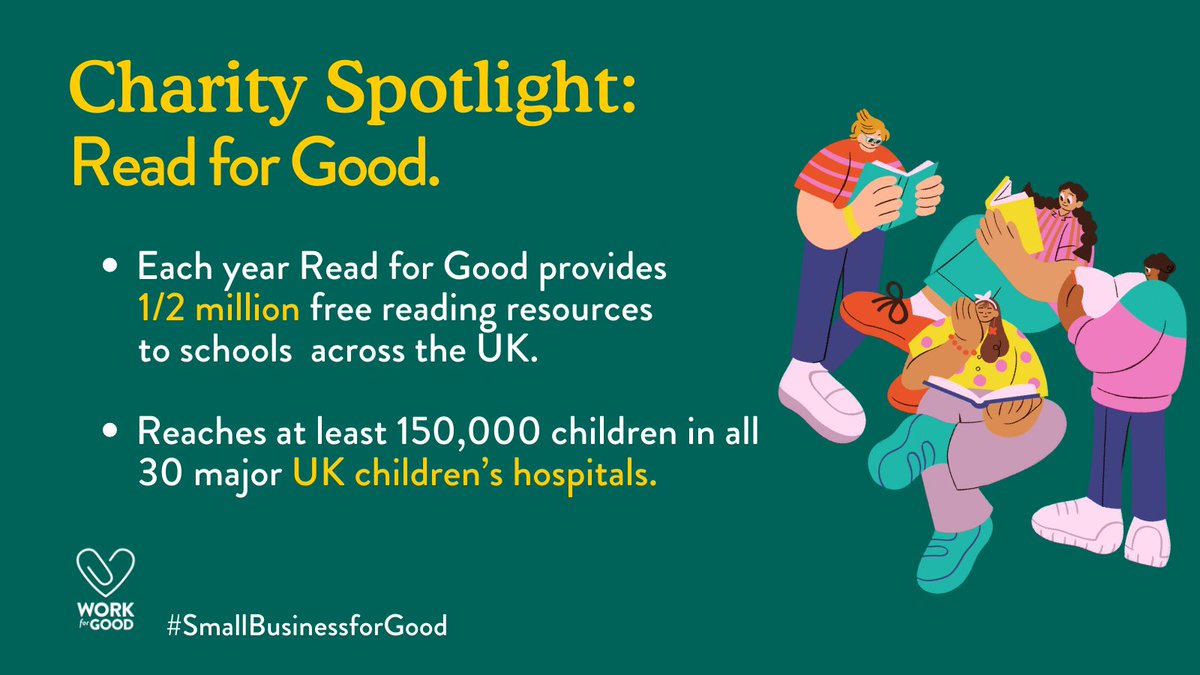 workforgooduk's tweet photo. Could your #SmallBiz fundraise for a #charity in 2022 through your sales?
Could it be @ReadforGoodUK?
Learn more here - > https://t.co/iV7SpZxg8v
#SmallBusinessforGood #MondayMotivation #charity https://t.co/JhXQPAEVHg