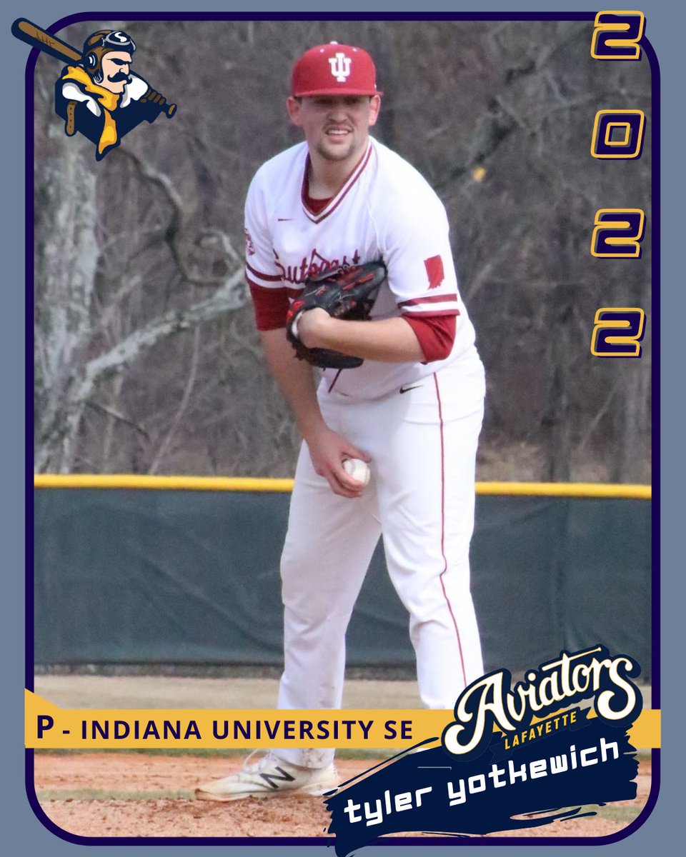 Lafayette_BSB's tweet photo. #MondayRosterMoves
Help us welcome Tyler Yotkewich, a pitcher from Indiana University Southeast, to the 2022 Flyboys! #flyboys #unfinishedbusiness ✈️ @TYotkewich https://t.co/dToUYcTYSF