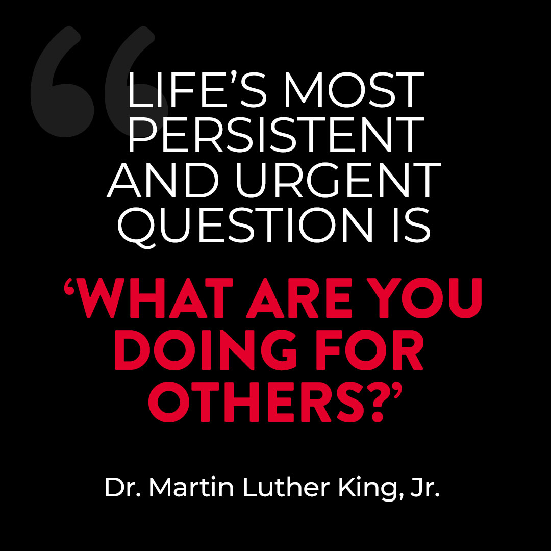 ATCCMN's tweet image. "Life's most persistent and urgent question is 'What are you doing for others?'" As we remember the words of Dr. King, we ask this question of ourselves, and our community. How can we make this world a better place for those around us? #MNMLK