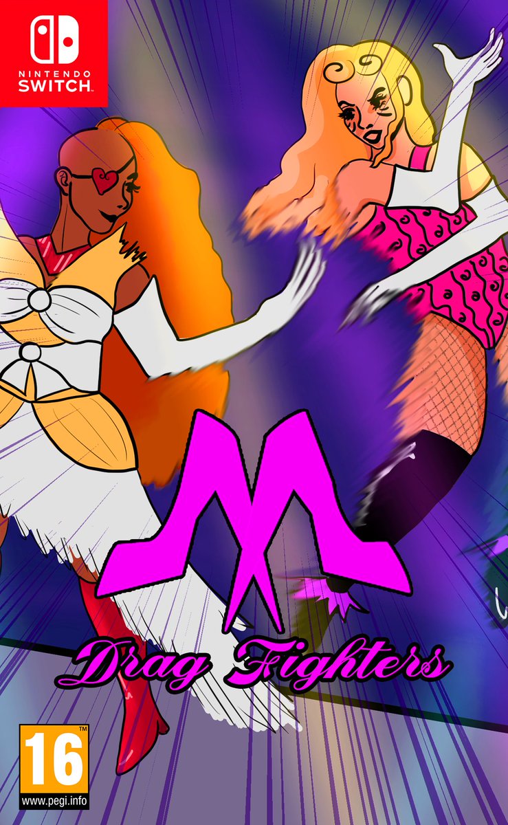 sourdonny's tweet photo. Hoy @miniponti y yo hemos presentado... 

DRAG FIGHTERS

Nuestra idea de videojuego de peleas en 2D sobre drag queens que se pelean a muerte por el título de "Reina de reinas"

#gameart #drag #coverart https://t.co/0rNtOo1A9J