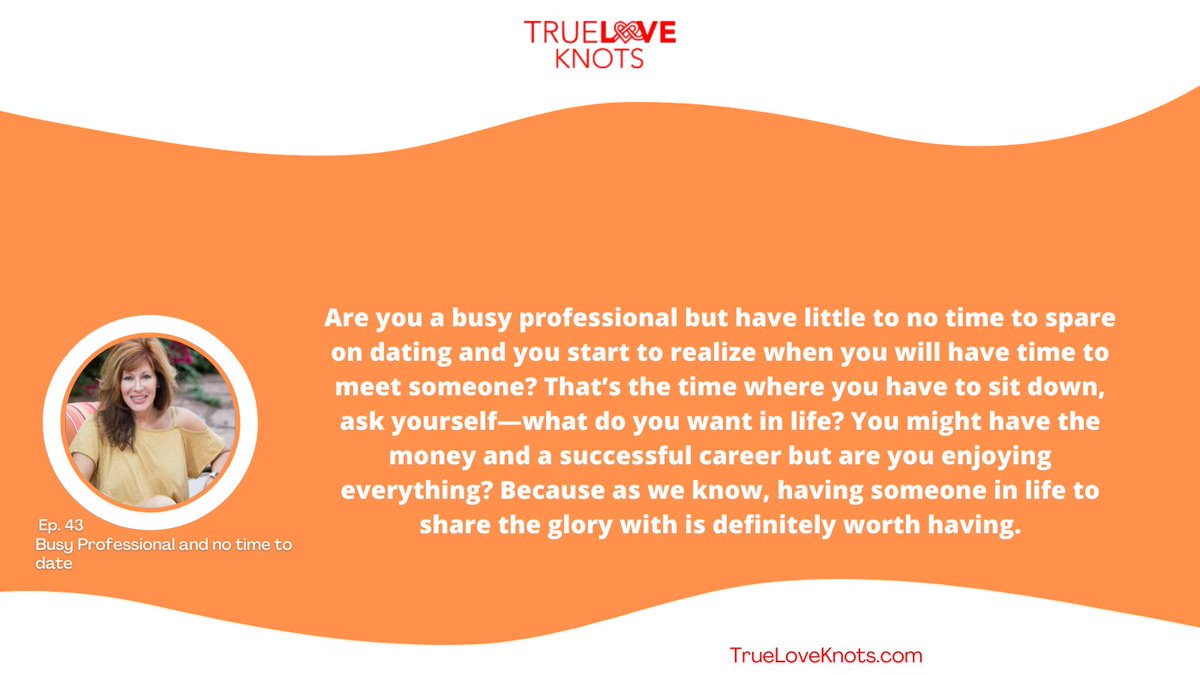 TrueLoveKnots's tweet image. It’s great to have the money to buy what you want. Still, you aren't happy because you long for something money can't buy. You still want someone to spend your life with. ​#DatingWorld #MeetNewPeople #Dating
Podcast: bit.ly/3l6ey1N
YouTube: bit.ly/3lbOQJy