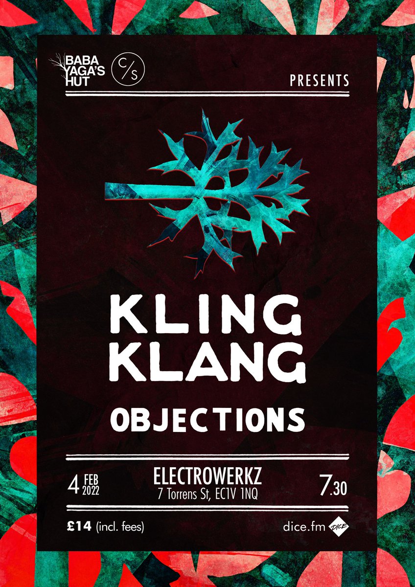 Just under 3 weeks until our other band, <a href="/ObjectionsBand/">▪️Objections▪️</a> occur in London with Kling Klang (featuring majority members of @part_chimp_band ).
Rocking good times ahead! 💥💥💥
See you down the front of <a href="/Electrowerkz/">Electrowerkz</a> <a href="/byhut/">Baba Yaga's Hut</a>