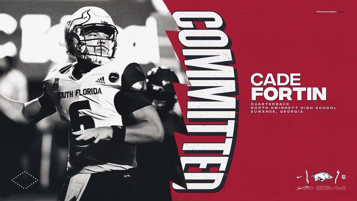 Cade Fortin (@cade410) on Twitter photo 2 Corinthians 5:7
Grateful for the opportunity to continue to play the game I love!! Let’s Go <a href="/RazorbackFB/">Arkansas Razorback Football</a> !! #woopig 2 Corinthians 5:7
Grateful for the opportunity to continue to play the game I love!! Let’s Go <a href="/RazorbackFB/">Arkansas Razorback Football</a> !! #woopig