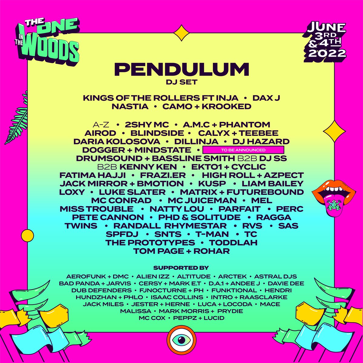 <a href="/TheOnePromotion/">Davie Dee</a> announce 📣 Phase 3 Full line up for #Oneinthewoods2022  👀💯🔊🔊🔊🔥🪵👌🏾 SIGN UP, Don’t miss out! theoneinthewoods.com/tickets/