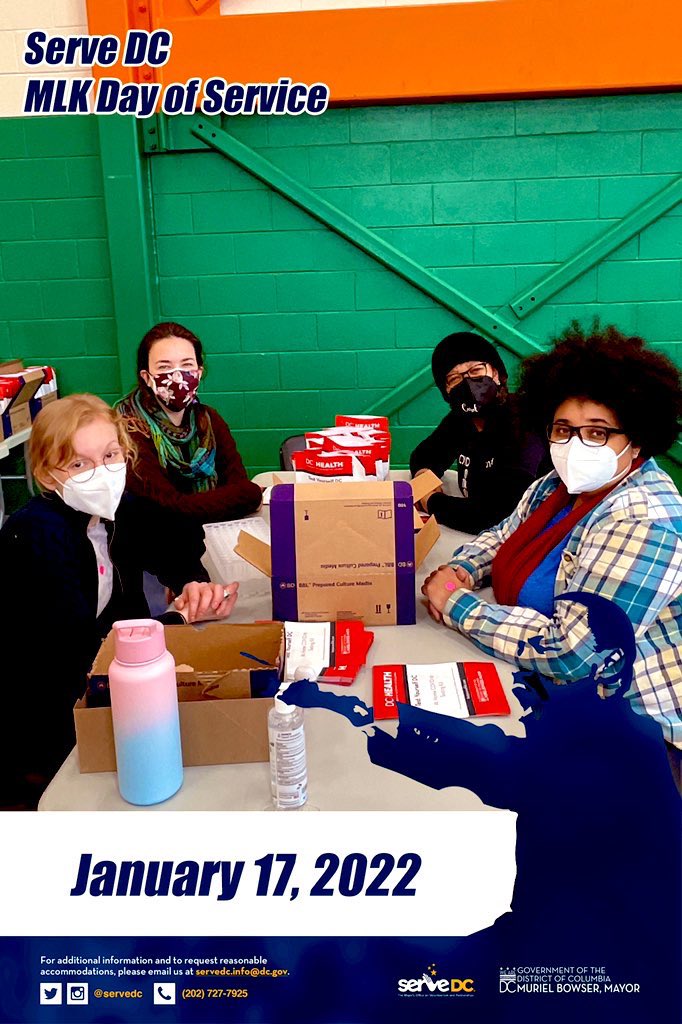 Happy MLK Day friends! We got to help make 10,000 community Covid testing kits with <a href="/ServeDC/">ServeDC</a> — they have tons of other awesome service projects too! servedc.galaxydigital.com #MLKDay
