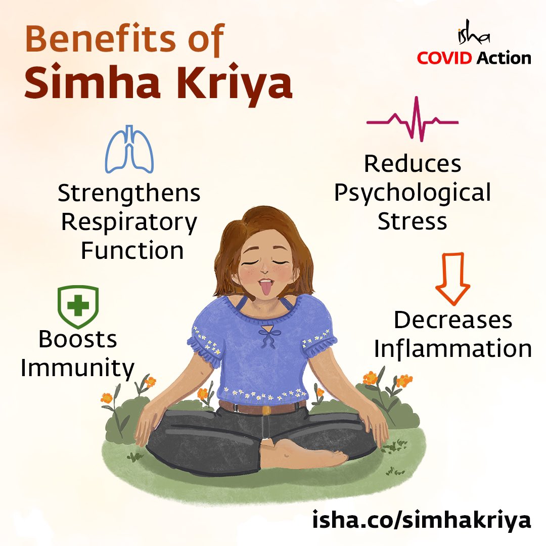 shakrajit_life's tweet photo. #SimhaKriya 2 minutes 
yoga for Respiratory health / immunity booster / well-being 

Especially supportive during this pandemic to remain with better health &amp; immunity. #CovidRelief #Yoga #HealthIsWealth 

https://t.co/SIuQLaps3V https://t.co/RuynYiF4Pj