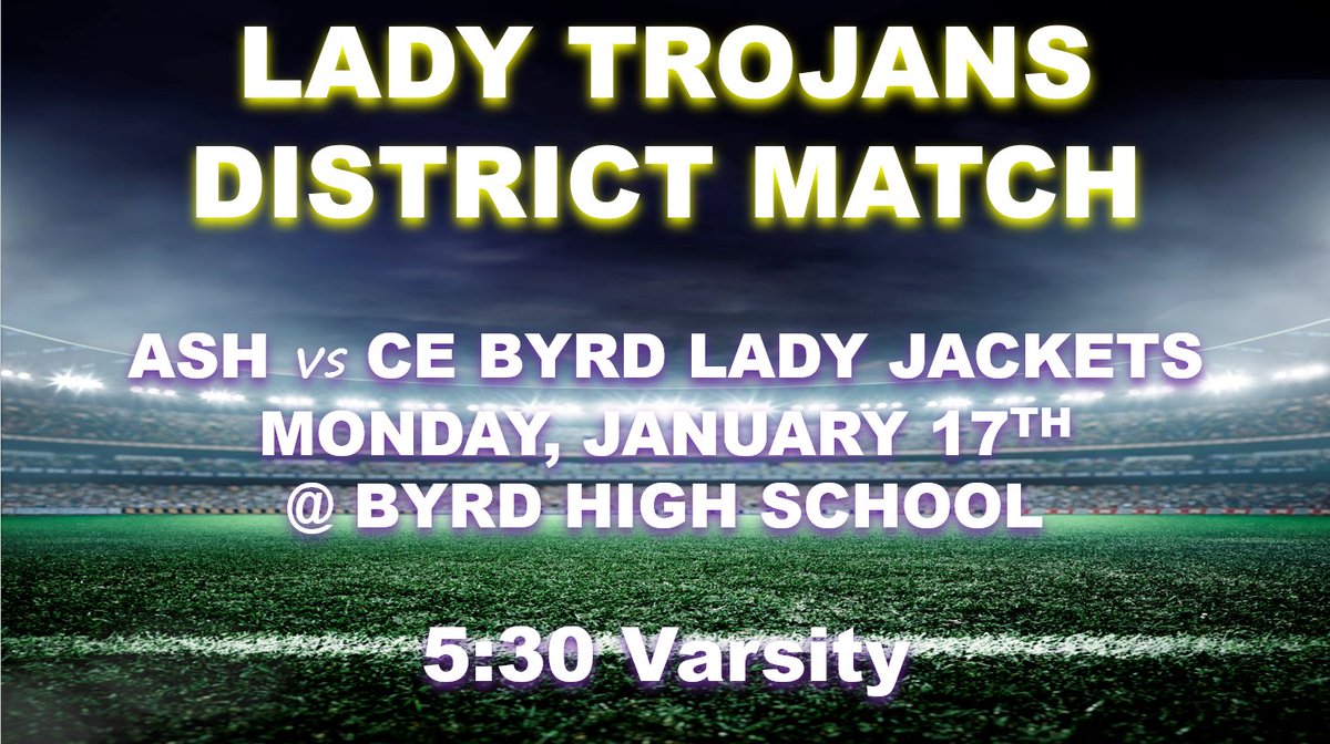 Your Lady Trojans travel tonight for district play against the Lady Jacket's.  Let's go TROJANS!  #trojanproud