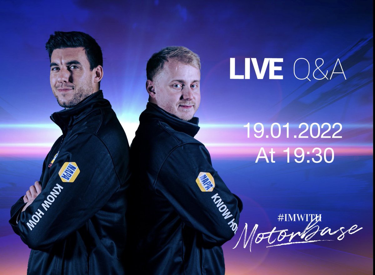 AllianceRaceUK's tweet photo. Tune into @naparacinguk โs Facebook page this Wednesday for a LIVE Q&A with @ASuttonRacing and @DanCammish at 19:30 ##MotorbasePerformance #NapaRacingUK #BTCC #Imwithmotorbase https://t.co/PlBjz7mtvM