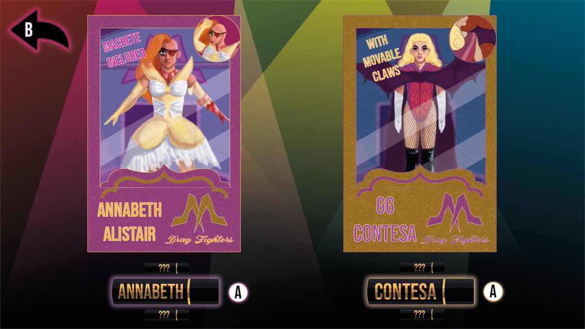 sourdonny's tweet photo. Estas son dos de las interfaces que tenía pensadas para Drag Fighters: un menú principal y el menú de selección de personajes.

Me hubiese gustado hacer más, pero al menos las que he completado me las he currado todo lo que he podido😅

#ui #ux #drag #vectorart https://t.co/zTaMMY2AjD