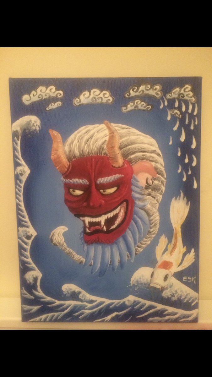 EmKal111's tweet photo. Hannya mask with koi fish

Oil on canvas

#art #artwork https://t.co/Sbjqc2dX34