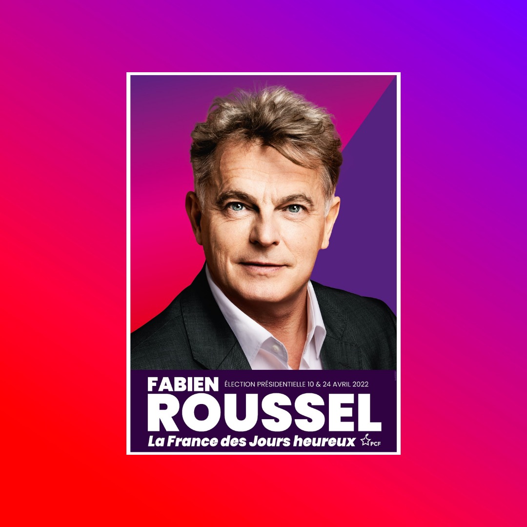 PCF's tweet image. L'affiche officielle de @Fabien_Roussel !