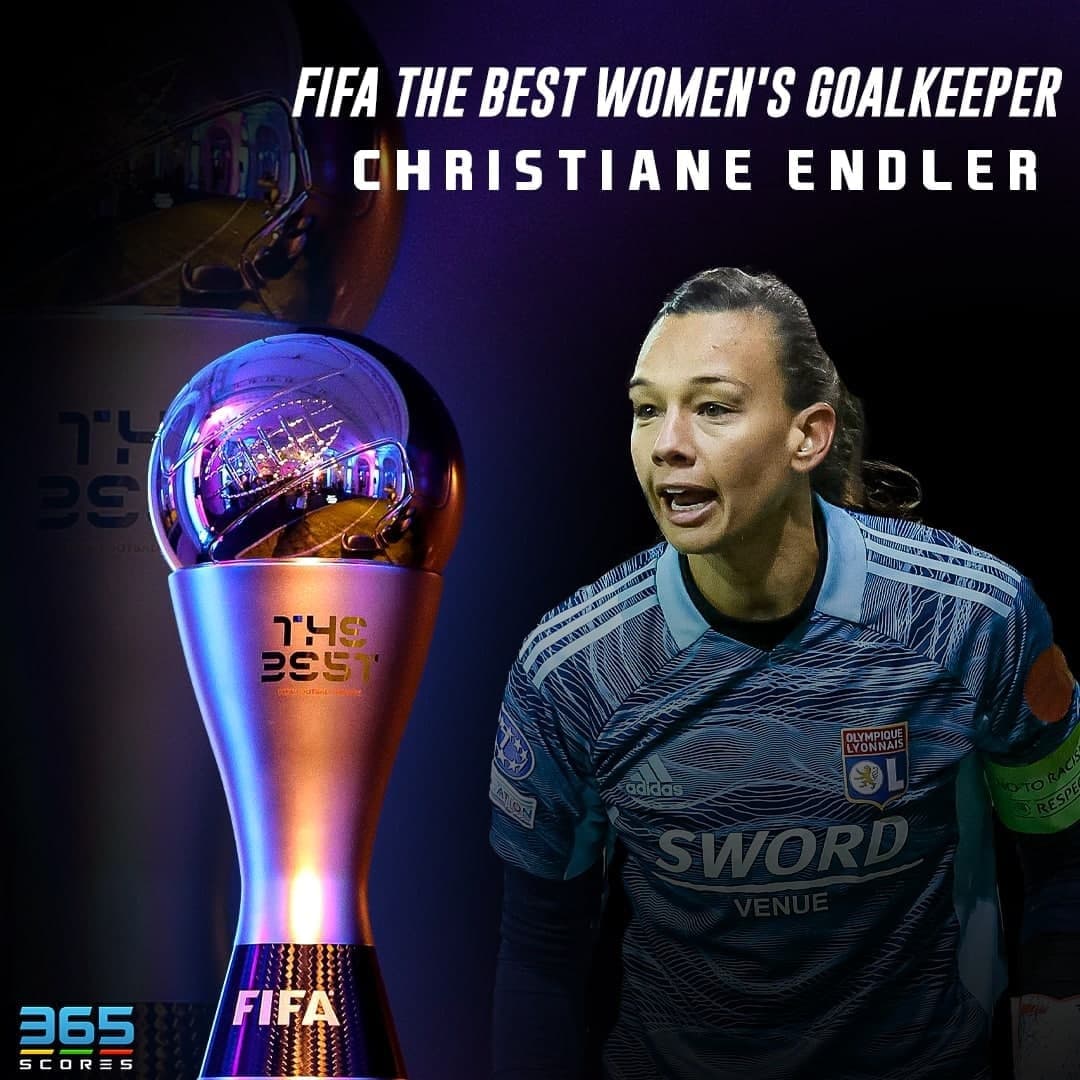 Christiane Endler has been named the FIFA Best Women's Goalkeeper for 2021!
#365Scores #Endler #OL #Lyon #FIFA #fifathebestawards #FIFATheBestAwards2021