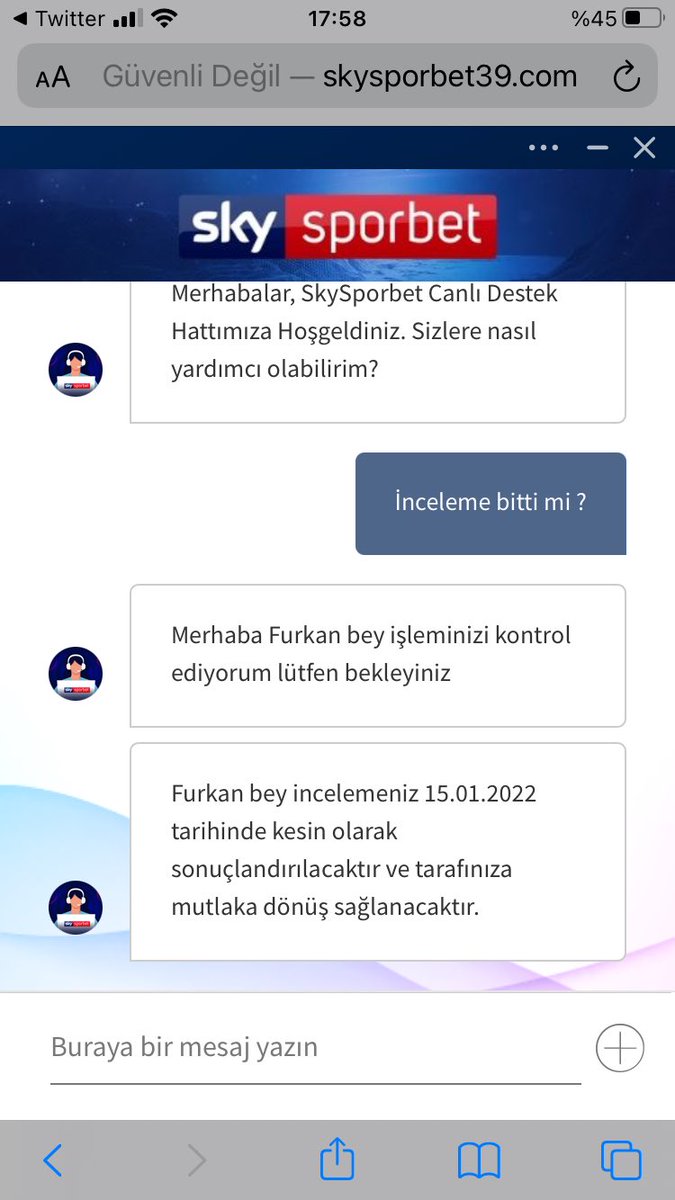 Ayın 15 inde kesin bitecek dedikleri incelemenin hala bitmediğini söylüyorlar bir sürü mağdur üye var. Skysporbet dolandırıcıdır arkadaşlar oynamayın böyle sitelerden