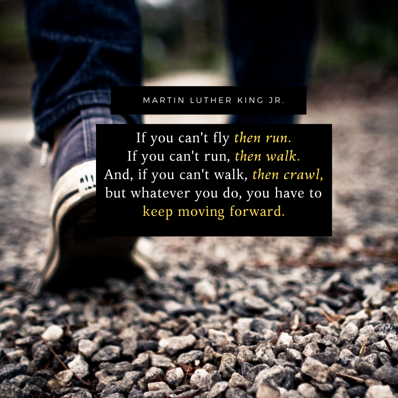 Sometimes all I am doing is crawling but at least I'm going to move forward. #MLGCE
