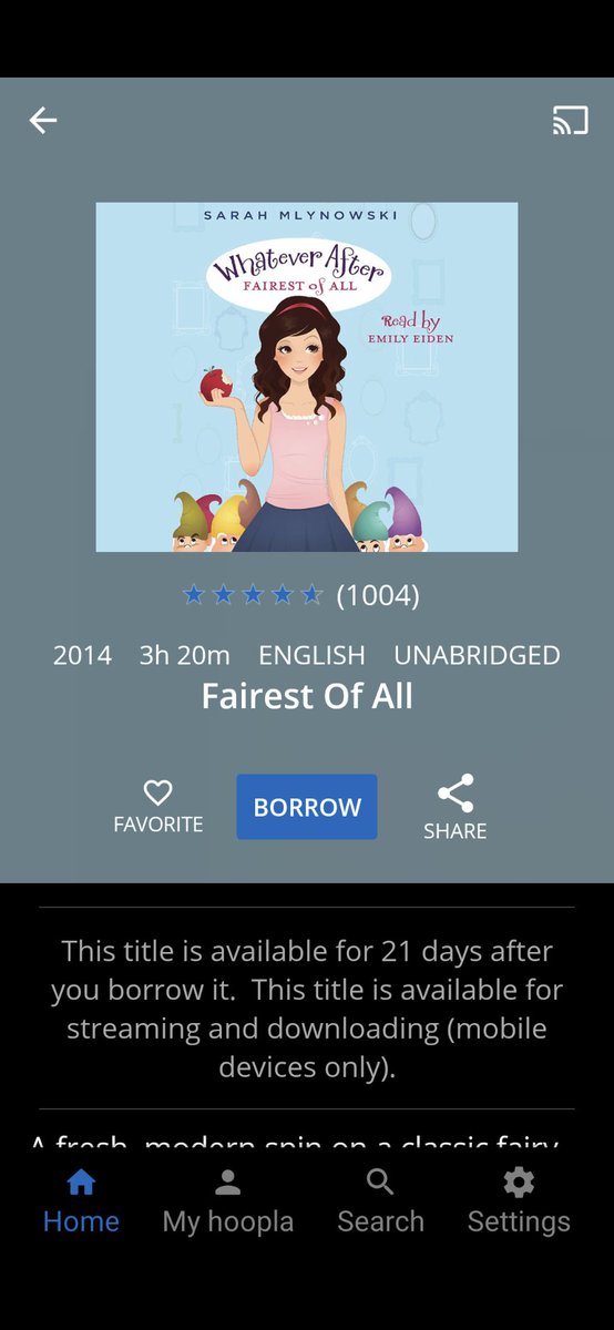 ANDREINA2100's tweet photo. Enjoying @hooplaDigital the new app for audiobooks for @MDPLS. Found this series from @SarahMlynowski and I was wondering if there are versions in Spanish. I found them fascinated and will love to share them. #whateverafter https://t.co/unkYRfgX3V